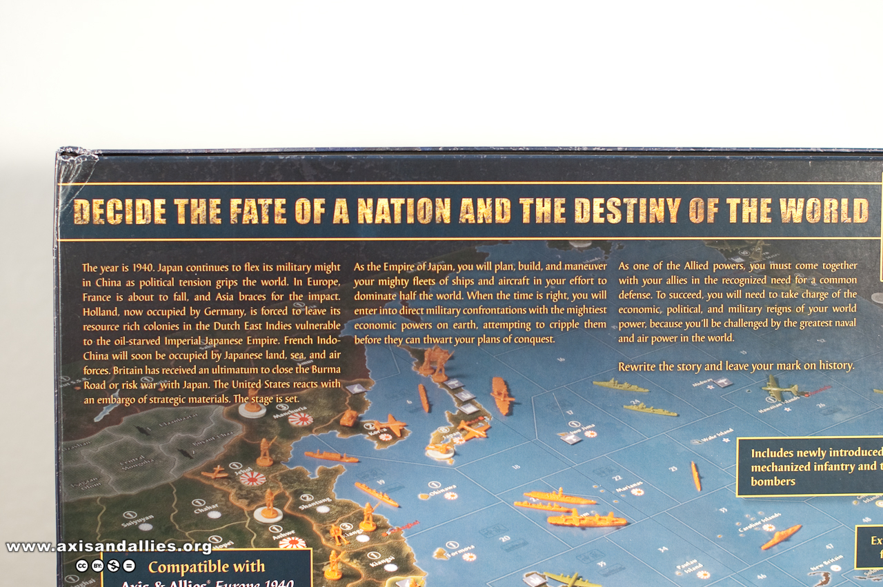 Axis & Allies Pacific Box (Back) 2612