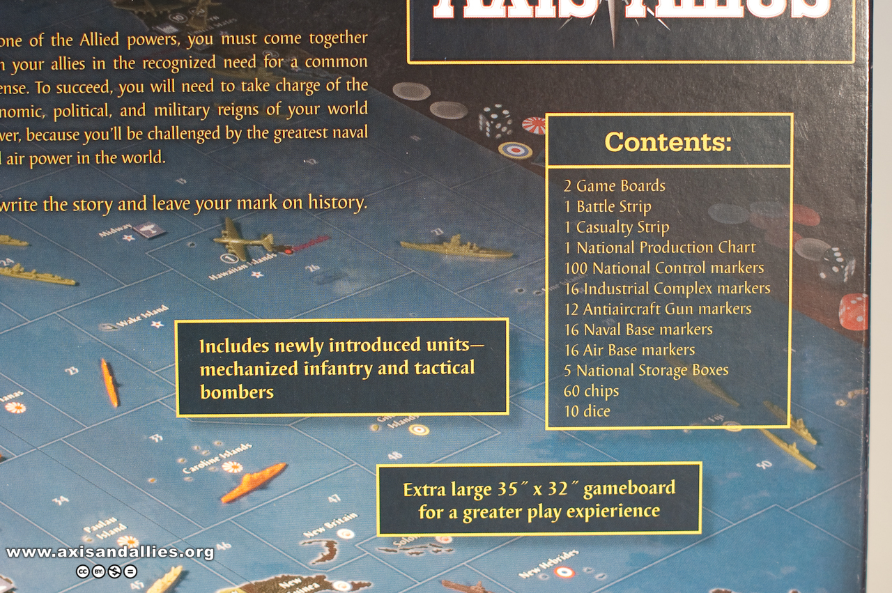 Axis & Allies Pacific Box (Back) 2618