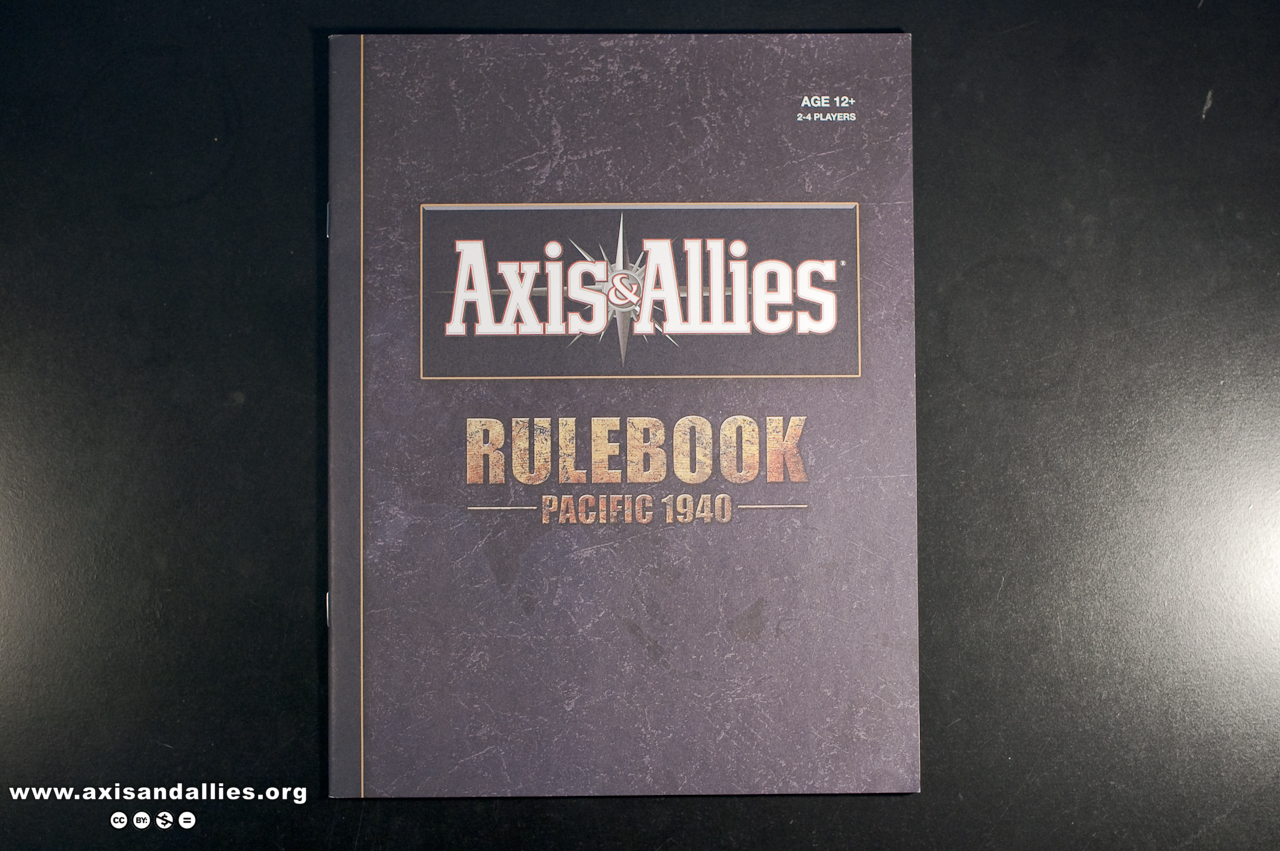 Axis & Allies Pacific 1940 Rulebook Cover 2630