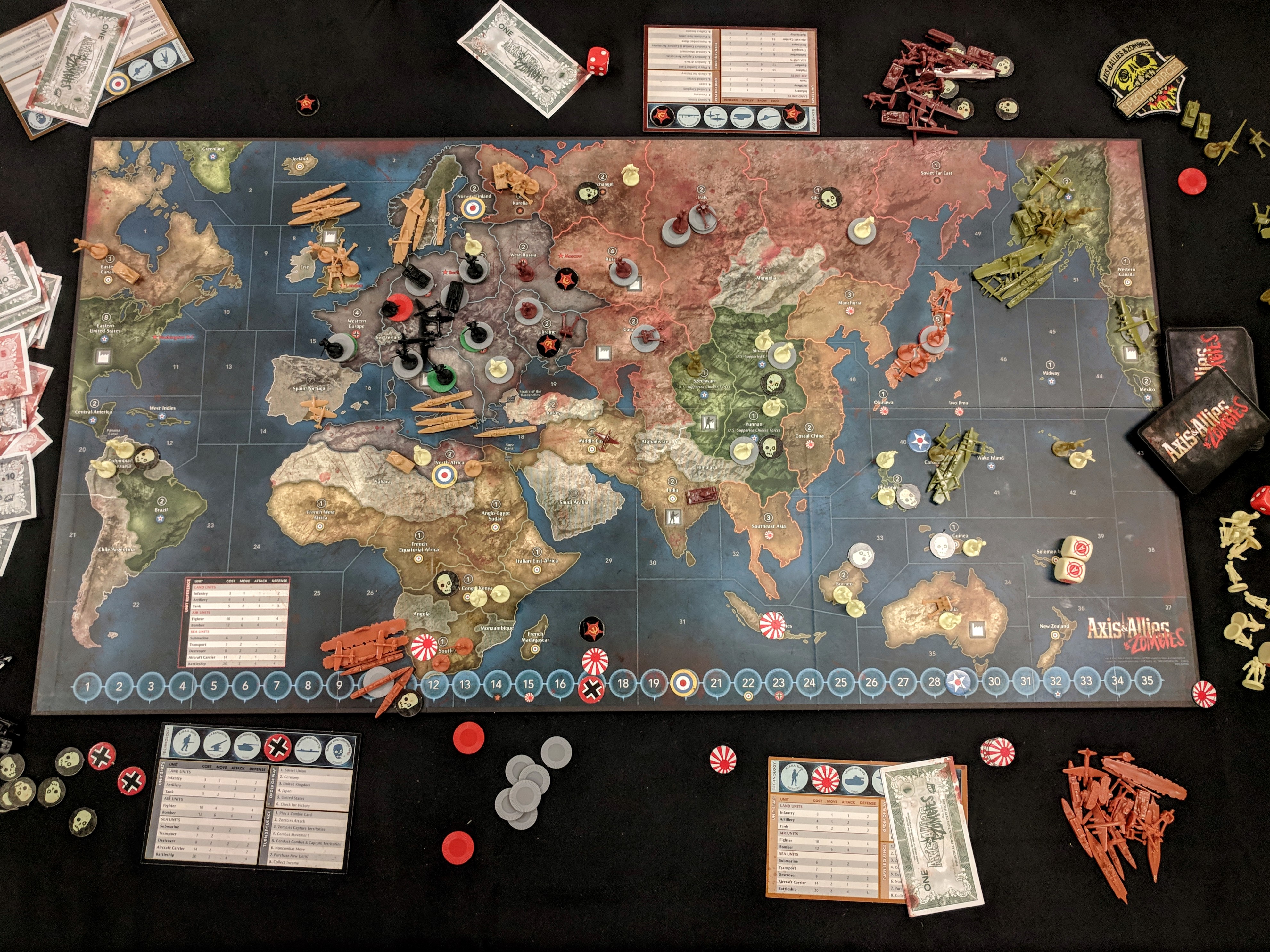 axis & allies & zombies board game