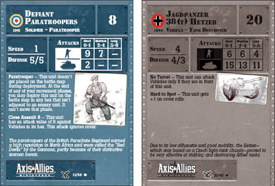 Defiant Paratroopers Stats Card 1181